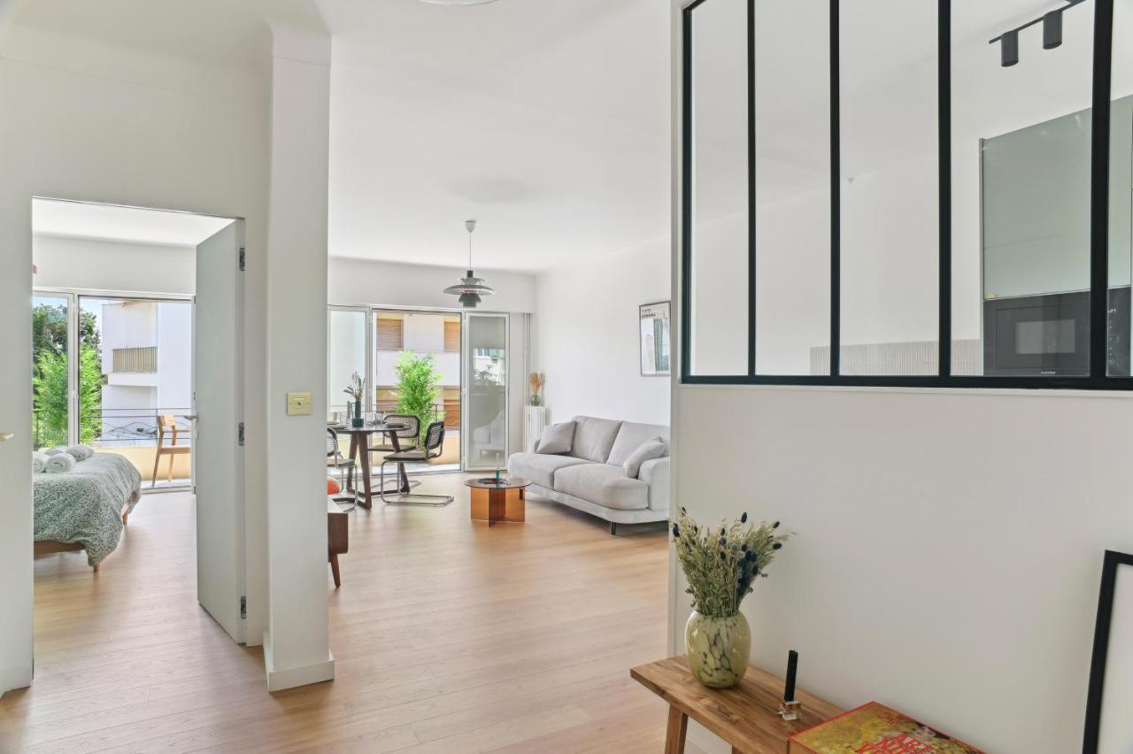 Designer Flat, Luxurious, Close From Palais, Terrasse, Private Garage, Air Conditoning Cannes Luaran gambar