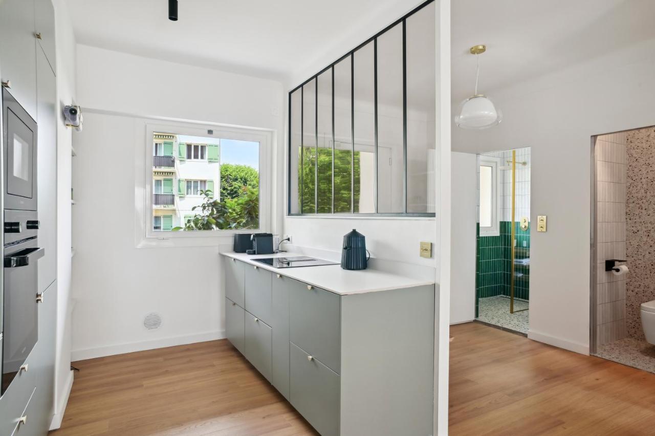 Designer Flat, Luxurious, Close From Palais, Terrasse, Private Garage, Air Conditoning Cannes Luaran gambar